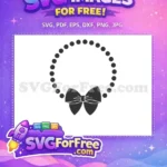 Free Black Beads Free Elegant Bow Back To School Free SVG - Instant Download