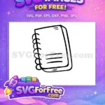 Free Spiral Notebook Free Lined Pages Back To School Education Free SVG - Instant Download