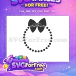 Free Elegant Bow Free Pearl Wreath Back To School Free SVG - Instant Download