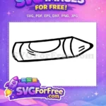 Free Outline Pencil Case Free School Supply Design Back To School Free SVG - Instant Download