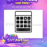 Free Black White Calculator Free Hatched Math Back To School Free SVG - Instant Download