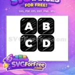 Free White Alphabet Letters Free Textured Black Back To School Free SVG - Instant Download