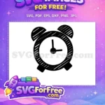 Free Black Sketched Alarm Free Time Bell Back To School Free SVG - Instant Download