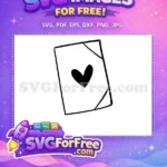 Free Black Heart Free Simple Notebook Back To School Free SVG - Instant Download
