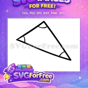 Discover this free geometric triangle design, featuring clear angle markings, perfect for educational or craft usage.