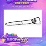 Free Black Paintbrush Free Art Class Supply Back To School Free SVG - Instant Download