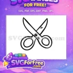 Free Outline Scissor Free Craft Back To School Free SVG - Instant Download
