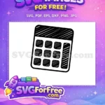 Free Monochrome Calculator Free Hand Drawn Doodle Back To School Free SVG - Instant Download