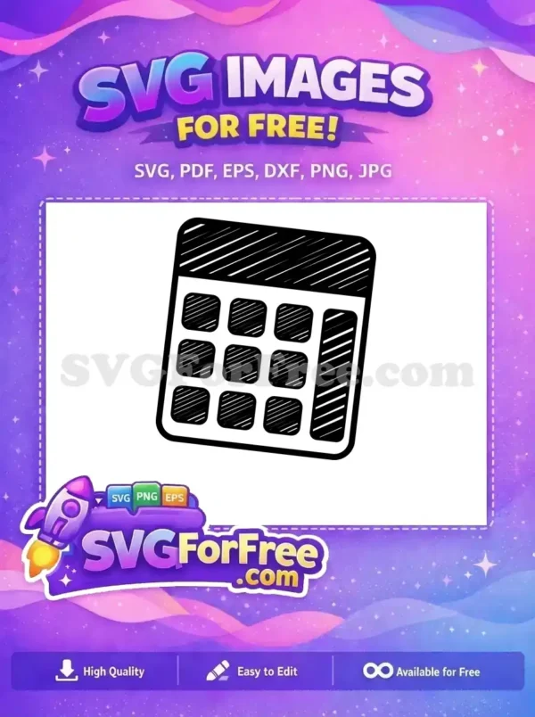 Free sketchy calculator SVG icon, a unique hand-drawn design perfect for various digital and print projects. Grab this free vector now!