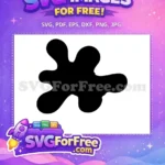 Free black ink splatter Free messy irregular Back To School Free SVG - Instant Download