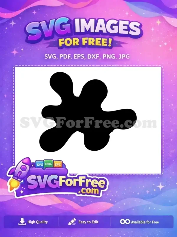 Free Organic Splash Vector Design – Creative Free Blob Art A free abstract black ink splash or paint blob vector design, ideal for graphic projects and creative free artwork.