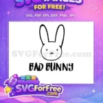 Free Star Eyes Outline Free Distressed Font Bad Bunny Free SVG - Instant Download