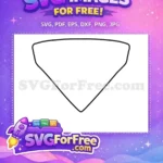 Free Minimalist Shield Free Clean Line Art Badge Icon Template Free SVG - Instant Download