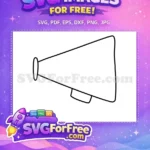 Free Simple Outline Free Loudspeaker Tool Communication Icon Free SVG - Instant Download