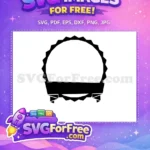 Free Black Jagged Edge Free Blank Ribbon Banner Line Art Badge Free SVG - Instant Download