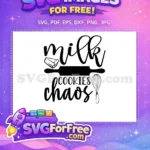 Free Milk Cookies Chaos Free Utensils Baker Free SVG - Instant Download