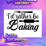 Free baking utensils Free quote text Baker Quotes Free SVG - Instant Download