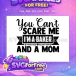 Free Bold Script Quote Free Baker Mom Design Free SVG - Instant Download