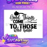 Free Baking Lover Quote Free Utensil Pot Design Baker Quotes Free SVG - Instant Download