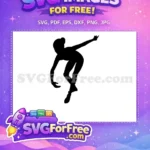 Free graceful dancer pose Free elegant bun hairstyle Ballet Pack Free SVG - Instant Download