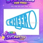 Free Blue Megaphone Free Bold Cheer Ballet Pack Free SVG - Instant Download