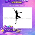 Free graceful ballerina Free elegant pointe Ballet Free SVG - Instant Download
