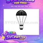 Free Black Balloon Free Simple Gondola Adventure Travel Free SVG - Instant Download