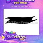Free Black Wavy Free Blank Banner Ribbon Design Element Free SVG - Instant Download