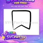 Free Bold Black Outline Free Hand Drawn Style Banner Ribbon Graphic Free SVG - Instant Download