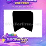 Free Black Curved Free Decorative Flag Banner Ribbon Free SVG - Instant Download