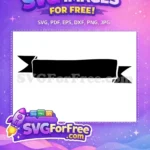 Free Black Wavy Banner Free Simple Ribbon Title Free SVG - Instant Download