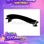 Free Black Curved Banner Free Elegant Scroll Element Free SVG - Instant Download