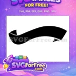 Free Black Flowing Banner Free Elegant Curved Ribbon Banner Ribbon Design Free SVG - Instant Download
