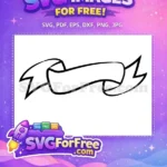Free Elegant Wavy Banner Free Blank Outline Scroll Decorative Element Free SVG - Instant Download