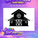 Free Black Barn Free Round Window Farmhouse X-Door Free SVG - Instant Download