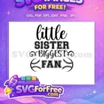 Free Black Script Sister Free Baseball Fan Quote Free SVG - Instant Download