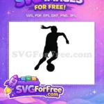 Free Female Athlete Free Soccer Dribbling Kobe Bryant Free SVG - Instant Download