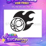 Free Flaming Basketball Dynamic Free Mamba Mentality Kobe Bryant Free SVG - Instant Download
