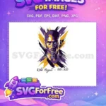 Free Intense Purple Gold Free Mamba Legend Basketball Kobe Bryant Free SVG - Instant Download