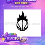Free Fiery Basketball Black Silhouette Free Mamba Mentality Kobe Bryant Free SVG - Instant Download