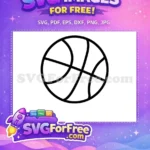 Free Basketball Outline Free Sports Design Kobe Bryant Free SVG - Instant Download