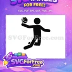 Free Basketball Player Free Jumping Silhouette Kobe Bryant Free SVG - Instant Download