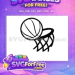 Free Classic Basketball Design Free Swish Net Kobe Bryant Free SVG - Instant Download