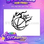 Free Flaming Basketball Free Dynamic Fiery Kobe Bryant Legend Free SVG - Instant Download