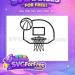 Free Outline Basketball Free Hoop Net Design Kobe Bryant Free SVG - Instant Download