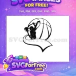 Free Sporty Silhouette Free Basketball Player Kobe Bryant Free SVG - Instant Download
