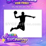 Free Black Silhouette Player Free Dynamic Jump Shot Kobe Bryant Free SVG - Instant Download