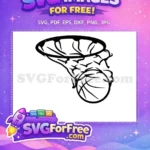 Free Basketball Hoop Net Swish Free Ball Design Kobe Bryant Free SVG - Instant Download