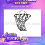 Free Basketball Hoop Outline Free Swish Net Design Kobe Bryant Free SVG - Instant Download