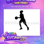 Free Black Dribbling Action Free Dynamic Basketball Player Kobe Bryant Free SVG - Instant Download